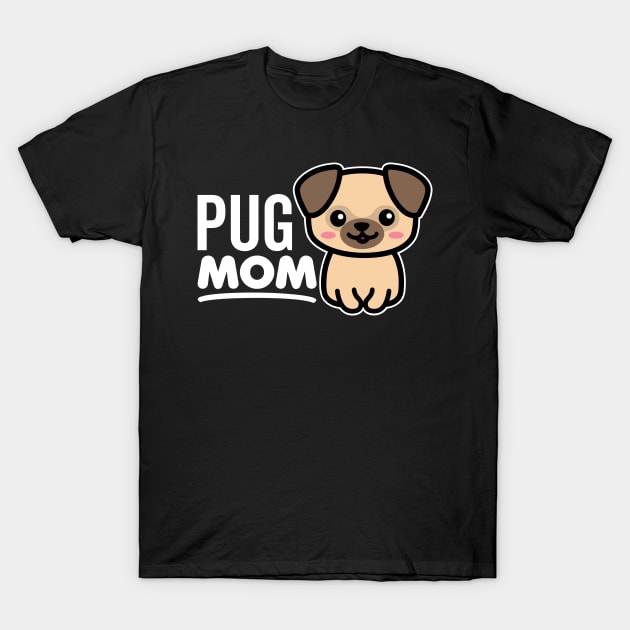 Pug Mom T-Shirt by DetourShirts